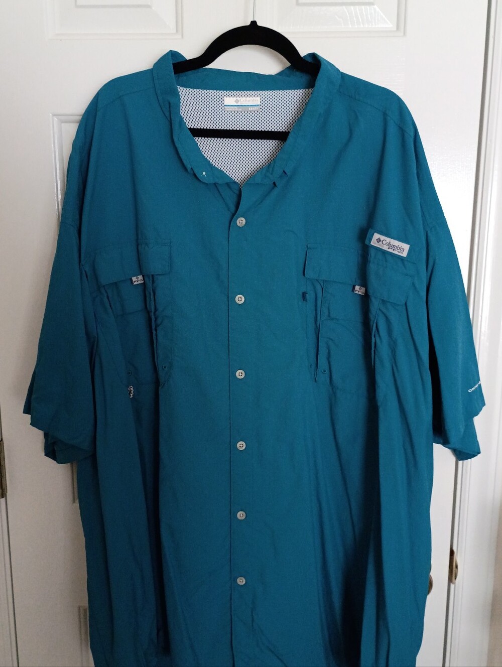 Men's Columbia PFG Button Down Short Sleeve Shirt Size 6X